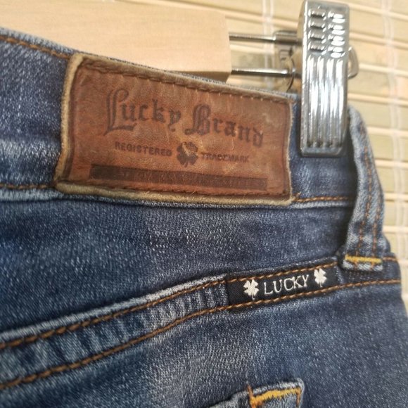 LUCKY BRAND SOFIA BOOT WOMEN DENIM BLUE JEANS 6/28 - Picture 6 of 10